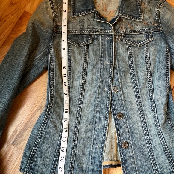 Elie Tahari Denim Jacket Size Small - Picture 16 of 16